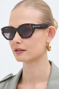 Tom Ford okulary przeciwsłoneczne damskie kolor brązowy FT1086_5552F - Okulary przeciwsłoneczne - miniaturka - grafika 1
