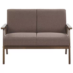 Beliani Sofa 2-osobowa brązowa ASNES - Sofy i kanapy Beliani Sofa 2-osobowa brązowa ASNES - Sofy i kanapy - miniaturka - grafika 1