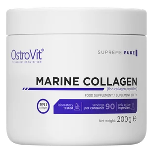 OstroVit Marine Collagen 200g Kolagen Morski Stawy Kości - Ochrona stawów - miniaturka - grafika 1