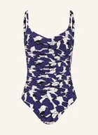 Stroje kąpielowe - Maryan Mehlhorn Strój Kąpielowy Z Fiszbinami Blue Leaves blau - MARYAN MEHLHORN - miniaturka - grafika 1