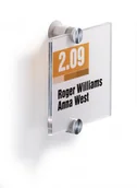 Systemy ekspozycyjne i znaki informacyjne - Durable DUR014K Tabliczka informacyjna CRYSTAL SIGN 105x105 4820 - miniaturka - grafika 1