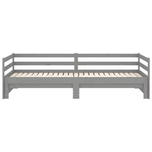 vidaXL Łóżko wysuwane szare lite drewno sosnowe 2x 90x200 cm 806957 - Łóżka - miniaturka - grafika 8