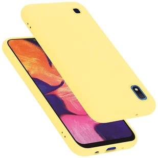 Pokrowiec Do Samsung Galaxy A10 / M10 Etui w LIQUID ŻÓŁTY TPU Silikon Case Cover Obudowa Ochronny Cadorabo - Etui i futerały do telefonów - miniaturka - grafika 1