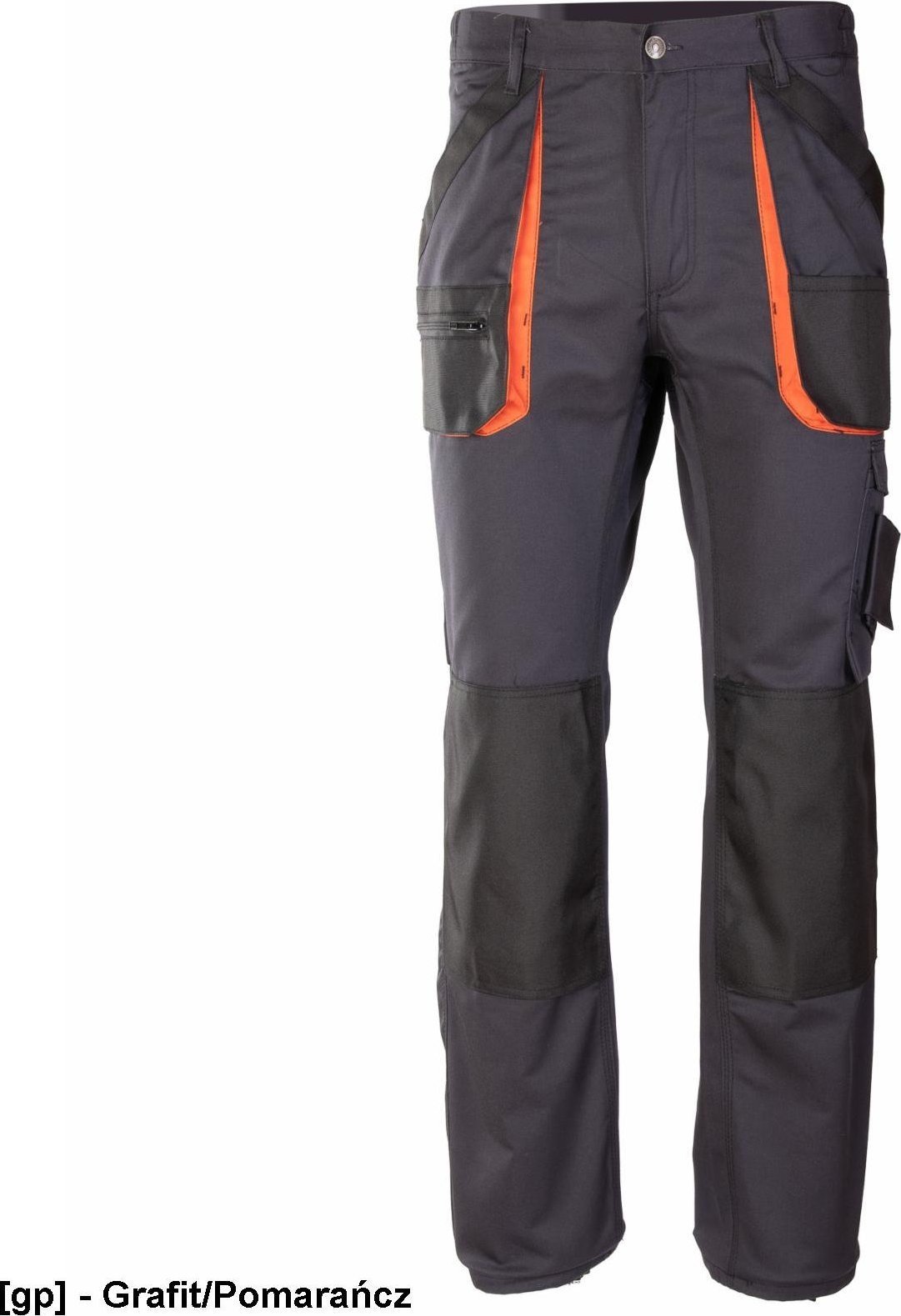 Polstar APSP - BRIXTON PRACTICAL SPODNIE DO PASA JEANS BAWEŁNA/SPANDEX, 340G/M2, 290G/M2, 260G/M2, BAWEŁNA/ELASTAN 98%/2%, - Grafit/Pomarańcz 58