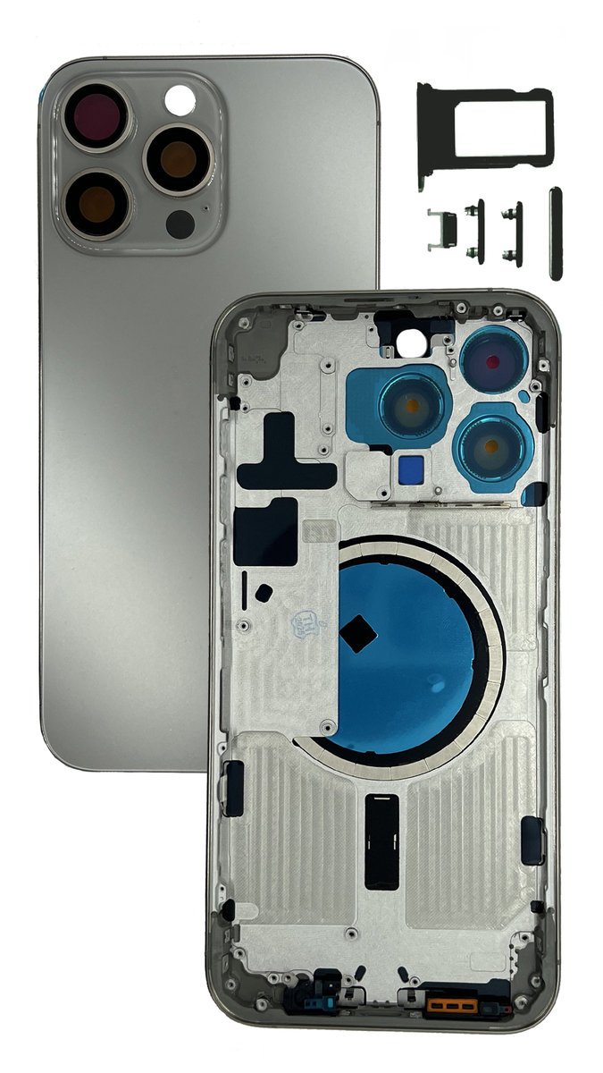 Obudowa kompletna SZARA do Apple iPhone 15 Pro Max korpus ramka zamiennik