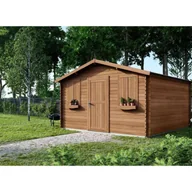 Altany ogrodowe - Domek ogrodowy ALTANKA 16 m2 - 4x4 m - 28 mm, drewniany, impregnowany, DOM144, 1szt. - miniaturka - grafika 1