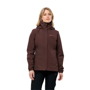 Kurtki damskie - Damska kurtka Jack Wolfskin STORMY POINT 2L JKT W dark maroon - XS - grafika 1