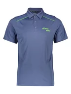 Koszulki sportowe męskie - Asics Funkcyjna koszulka polo w kolorze niebieskim - miniaturka - grafika 1