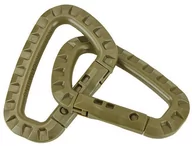 Akcesoria turystyczne - Mil-Tec Karabińczyki ABS Komplet 2 szt Coyote 15921005 - miniaturka - grafika 1