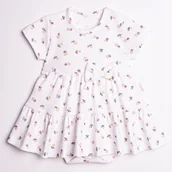 Body dla niemowląt - SUKIENKO - BODY NA KRÓTKI RĘKAW BIAŁY W KWIATKI 220159 R 68 - miniaturka - grafika 1