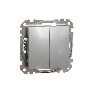 Łącznik świecznikowy Schneider Sedna Design SDD113105 srebrne aluminium Design &amp; Elements - Wyłączniki światła i elektryczne - miniaturka - grafika 1