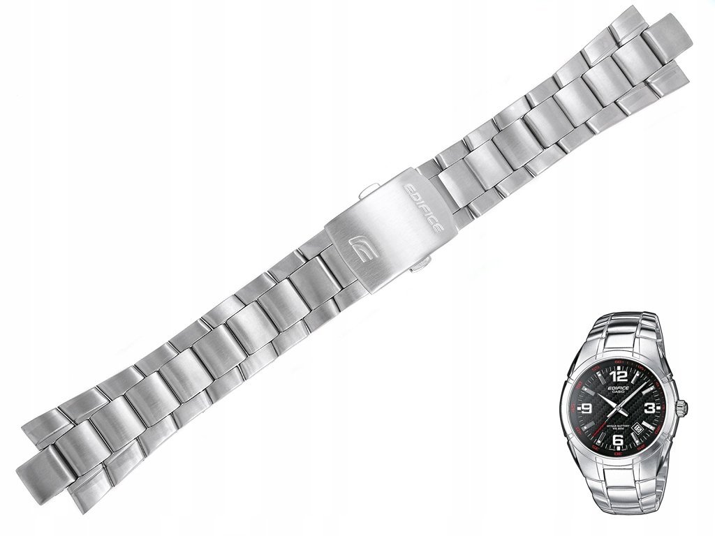 Bransoleta CASIO EF-125 EF-125D srebrna oryginalna