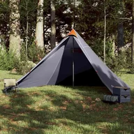 Namioty i tipi dla dzieci - The Living Store Namiot rodzinny tipi - 7-os. - szaro-pomarańczowy - wodoszczelny - Namiot - miniaturka - grafika 1