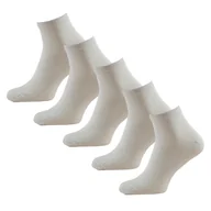 Skarpetki męskie - Komplet 5 par skarpet typu quarter, rozmiar 43/46, białe - miniaturka - grafika 1