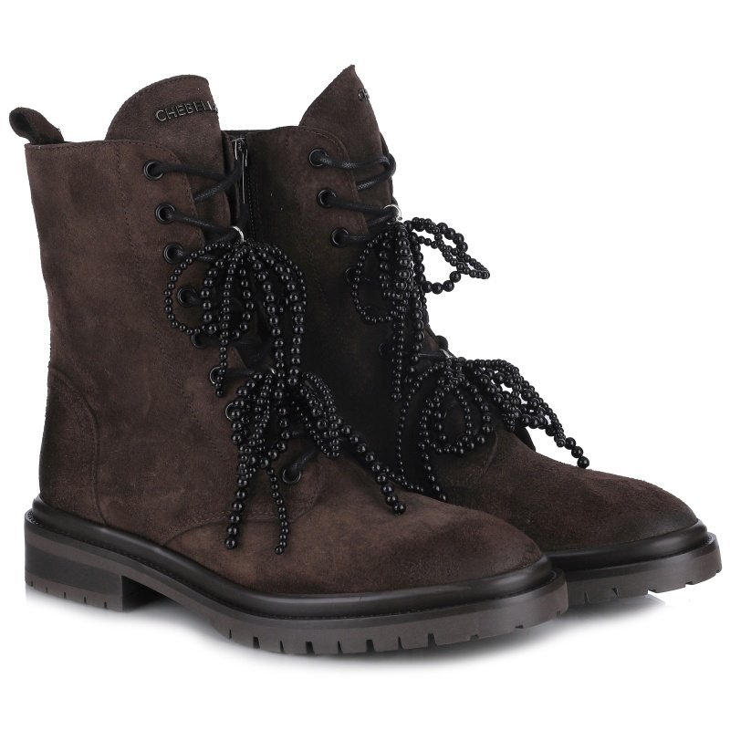 Trzewiki damskie CheBello 4850___-268-000-PSK-S402 Brąz skóra czekoladowe R.37