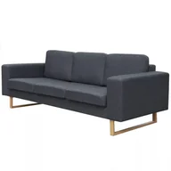 Sofy i kanapy - vidaXL Sofa 3-os. ciemnoszara - miniaturka - grafika 1