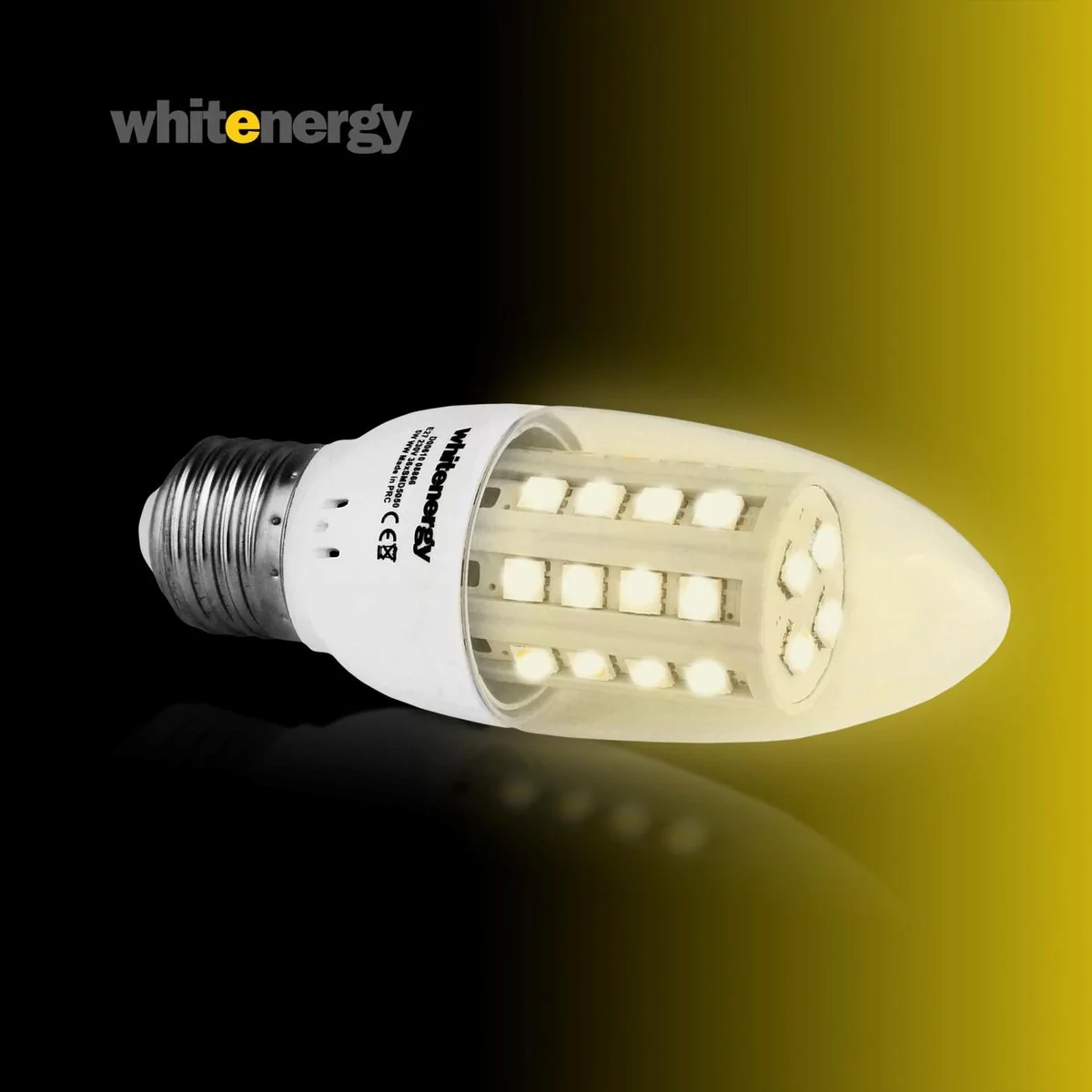 Whitenergy Żarówka LED 5W E27 biała ciepła 36SMD 5050 C35 230V 08866
