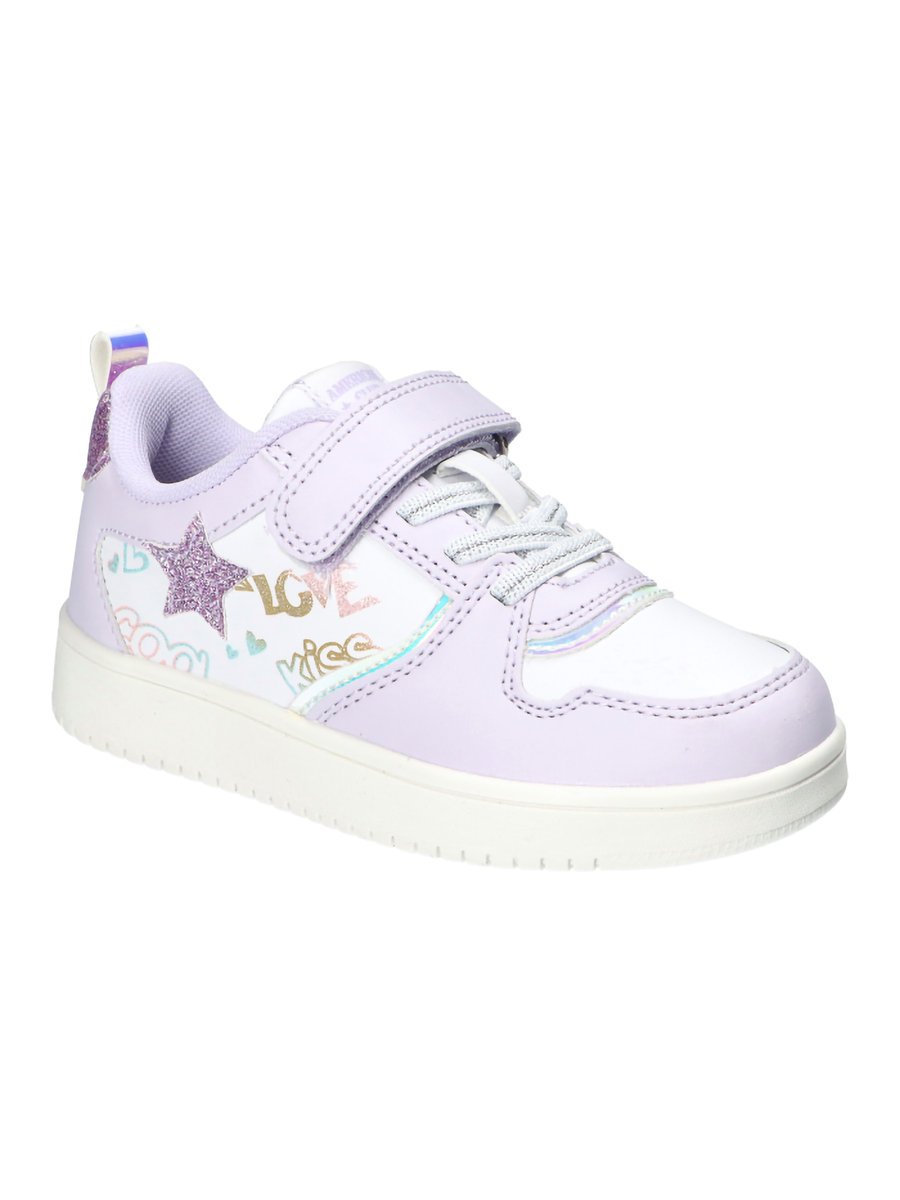 Dziewczęce sneakersy z brokatem fioletowe American Club r.27