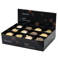 Bombki - Bombka szklana dekorowana mix 4 rodzajów - miniaturka - grafika 1