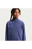 Kurtki i płaszcze dla dziewczynek - Kurtka ztkaniny dla dużych dzieci (dziewcząt) Nike - Niebieski - miniaturka - grafika 1