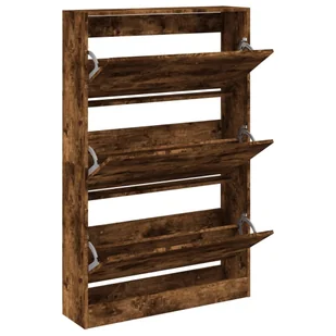 vidaXL Szafka na buty dąb wędzony 80x21x125,5 cm materiał drewnopochodny - Szafki na buty vidaXL Szafka na buty dąb wędzony 80x21x125,5 cm materiał drewnopochodny - Szafki na buty - miniaturka - grafika 1