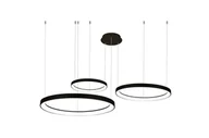 Lampy sufitowe - Lampa zwisowa Agnes AZ5024 LED 120W ringi koła czarna - miniaturka - grafika 1