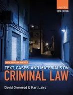 Książki obcojęzyczne o biznesie i marketingu - Smith, Hogan, & Ormerod's Text, Cases, & Materials on Criminal Law - miniaturka - grafika 1