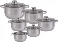 Zestawy garnków i patelni - Edenberg Garnki stalowe EB 4037 12 zestaw garnków garnek Gaz INDUKCJA EB 4037 - miniaturka - grafika 1