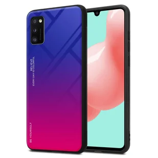 Pokrowiec Do Samsung Galaxy A41 Etui w FIOLETOWO - CZERWONY TPU Obudowa Case Cover Plecki Ochronny Cadorabo - Etui i futerały do telefonów - miniaturka - grafika 1