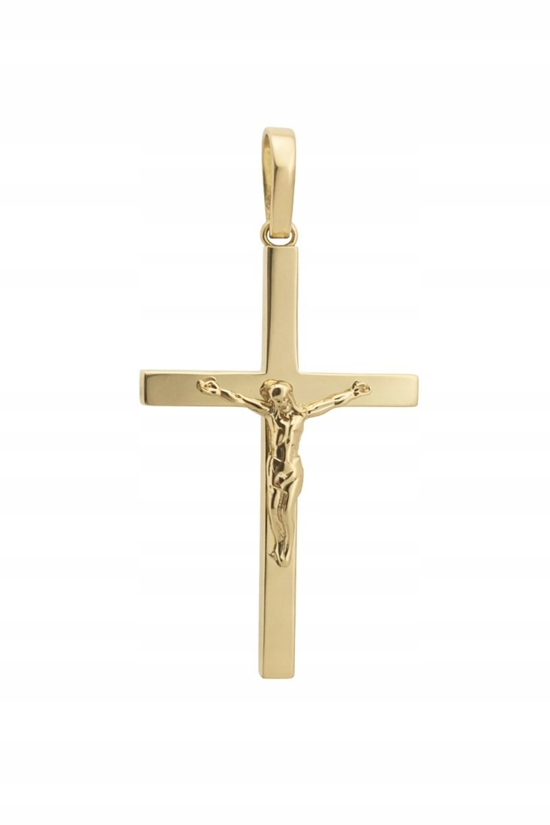 Zawieszka krzyż z Jezusem Chrystusem ze złota pr. 585, 14K