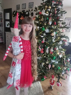 Kalendarz adwentowy ogromny skrzat 120cm - Ozdoby bożonarodzeniowe - miniaturka - grafika 1
