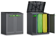 Kosze na śmieci - Kiss KIS szafka z tworzywa sztucznego "Moby Recycling", 1 sztuki, antracyt szary, 9961200 0708 02 9961200 0708 02 - miniaturka - grafika 1