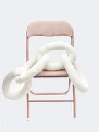 Poduszki dekoracyjne - Poduszka Łańcuch, Chain Pillow Biała - miniaturka - grafika 1