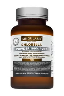ACTIVEPHARM LABS SP. Z O.O. SP.K. Singularis Superior Chlorella Powder 100% Pure - 100% czystej naturalnej chlorelli w proszku 100 g 3280161 - Odchudzanie i oczyszczanie - miniaturka - grafika 1