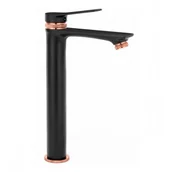 Baterie umywalkowe - Rea B2026 Viral Black/Rose Gold Bateria umywalkowa wysoka - miniaturka - grafika 1