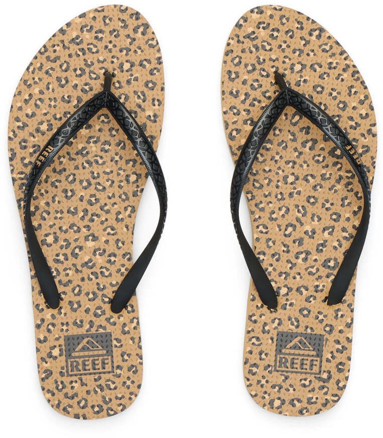 Reef W'S Reef Seaside Prints, leopard/black, 38.5 us 8