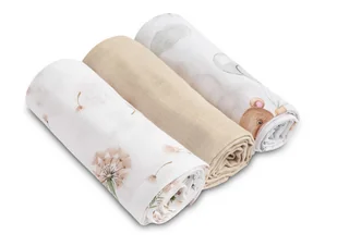 Pielucha Muślinowa Szaro - Beżowy Miś (Opak - 3 Szt) - Pieluchy - miniaturka - grafika 1