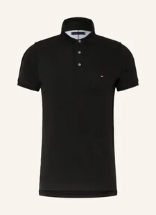 Tommy Hilfiger Koszulka Polo Z Piki Slim Fit schwarz - Moda i Uroda OUTLET - miniaturka - grafika 1
