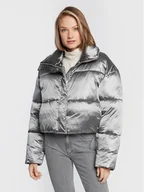 Kurtki damskie - Calvin Klein Kurtka zimowa High Shine Metallic K20K204688 Srebrny Regular Fit - miniaturka - grafika 1