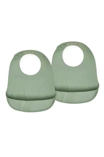 Nuuroo - śliniak silikonowy z kieszonką Tex Light Green - Śliniaki i fartuszki - miniaturka - grafika 1