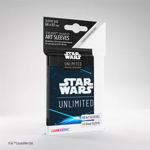 Gamegenic: Star Wars Unlimited - Art Sleeves - Space Blue - gra - Akcesoria do gier planszowych - miniaturka - grafika 1