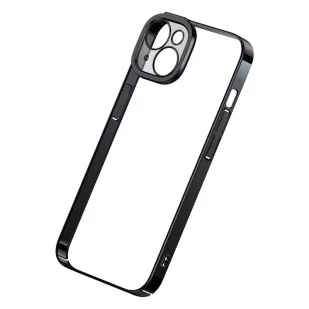 Zestaw ochronny Baseus Glitter przeźroczyste etui i szkło hartowane do iPhone 14 (czarny) - Etui i futerały do telefonów - miniaturka - grafika 3