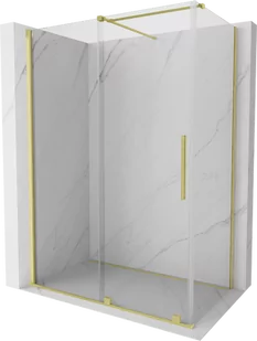 Mexen Velar kabina prysznicowa rozsuwana 150x90 cm, transparent, złota szczotkowana - 871-150-090-01-55 - Kabiny prysznicowe - miniaturka - grafika 1
