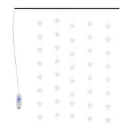 Oświetlenie świąteczne - vidaXL Zasłona świetlnych gwiazdek 200 diod LED, zimna biel, 8 funkcji vidaXL - miniaturka - grafika 1