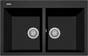Zlew PLADOS ONE 7920 CZARNY METAL (black metalik 44) (ON792044) - Zlewozmywaki - miniaturka - grafika 1