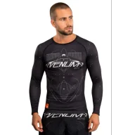 Kimona, stroje i obuwie - Venum Eclipse Rashguard Long Sleeves Długi Rękaw Black/Ivory - miniaturka - grafika 1