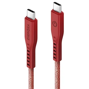 ENERGEA kabel Flow USB-C - USB-C 1.5m czerwony/red 240W 5A PD Fast Charge - Kable - miniaturka - grafika 2