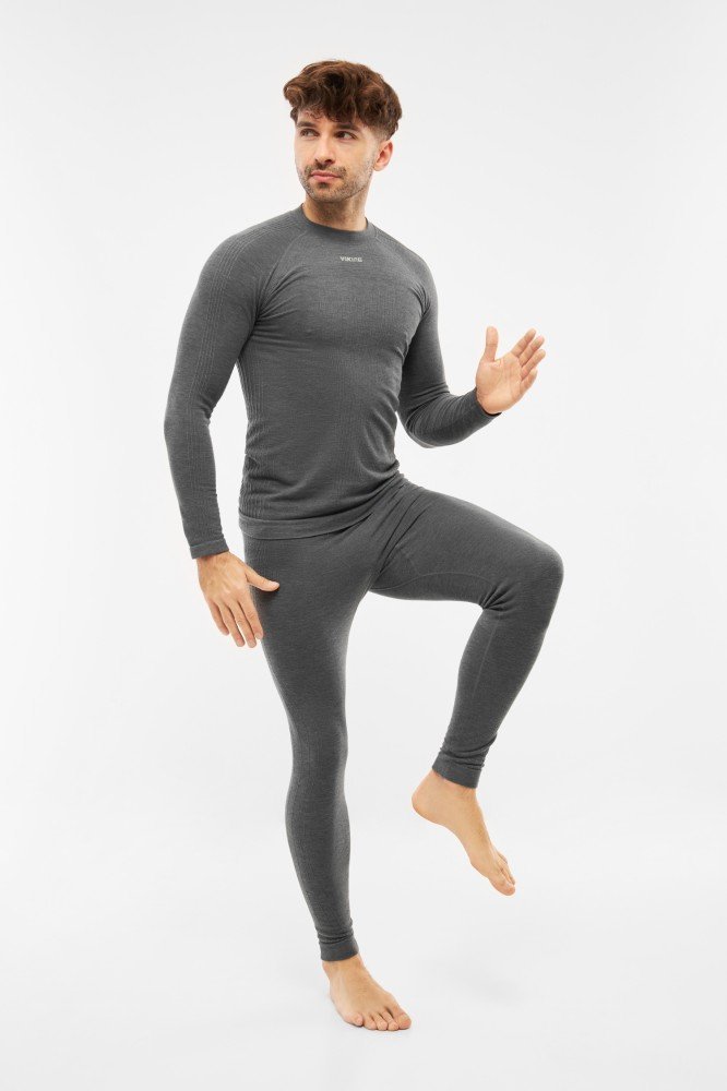 Komplet bielizny termoaktywnej męskiej PrimaLoft z kaszmirem Viking Tende Man Set 0800 szary XXXL
