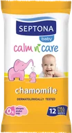 Chusteczki nawilżane - Septona Septona Baby chusteczki nawilżane dla dzieci i niemowląt z rumiankiem 12 sztuk 1145097 - miniaturka - grafika 1