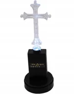 Lampiony i znicze - Duży Wkład Do Zniczy Krzyż Led Znicz Czarny 18Cm - miniaturka - grafika 1